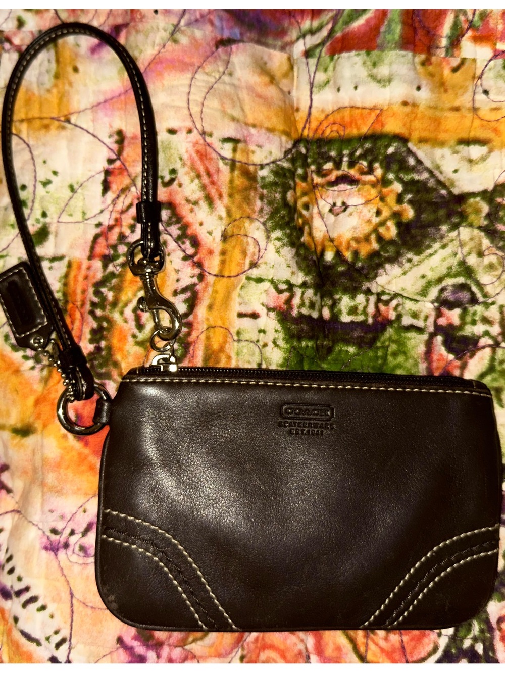 Coach Brown Leather Wristlet - Classic Women's Clutch